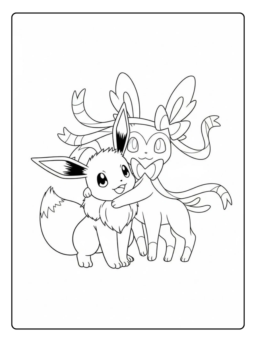 Dessin Pokémon Évoli à colorier