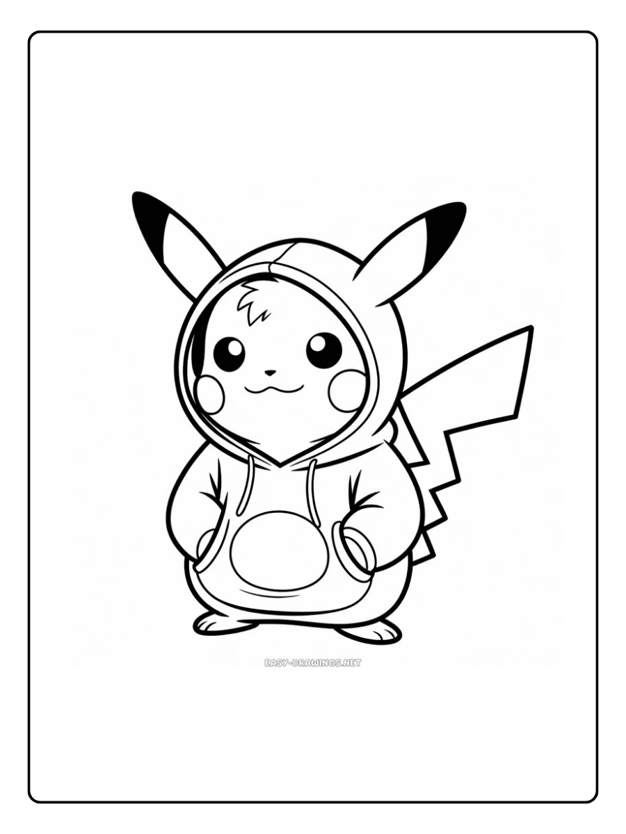 Dessin Pokémon Pikachu à colorier