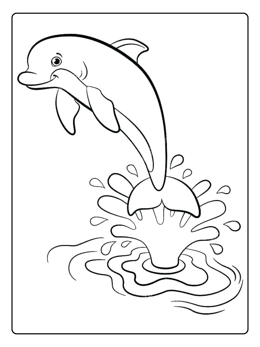 Dessin dauphin pour maternelle