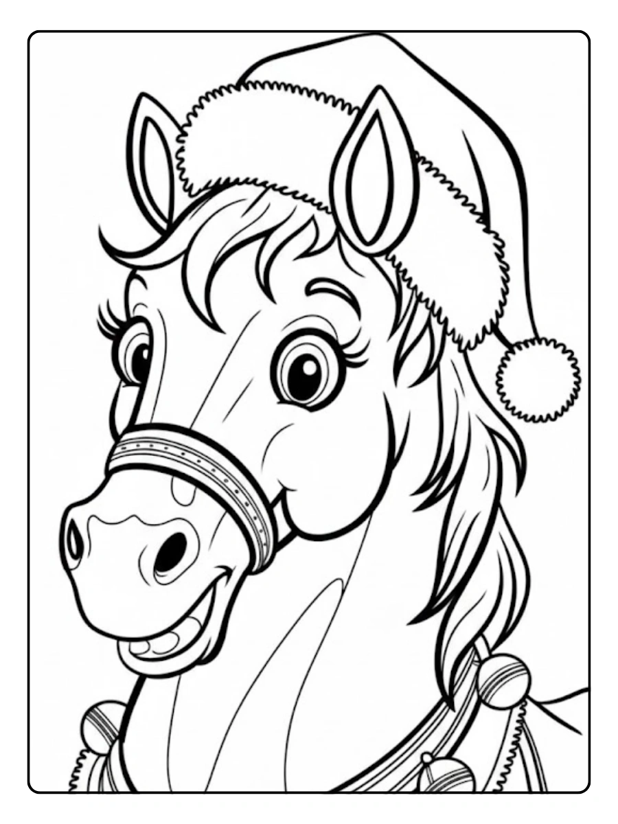 Dessin de cheval à colorier