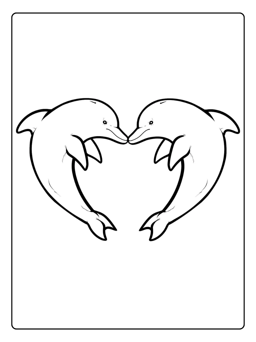 Dessin de dauphin à colorier