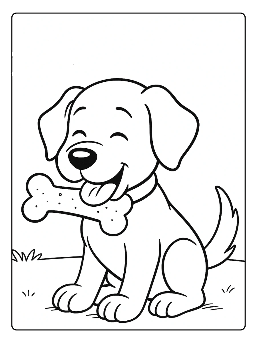 Dessin d’un chien à colorier