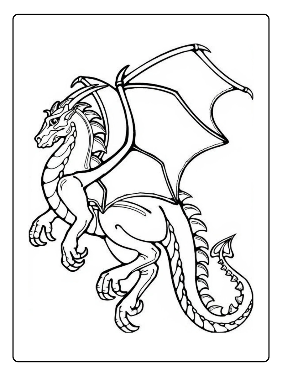 Dragon adorable coloriage