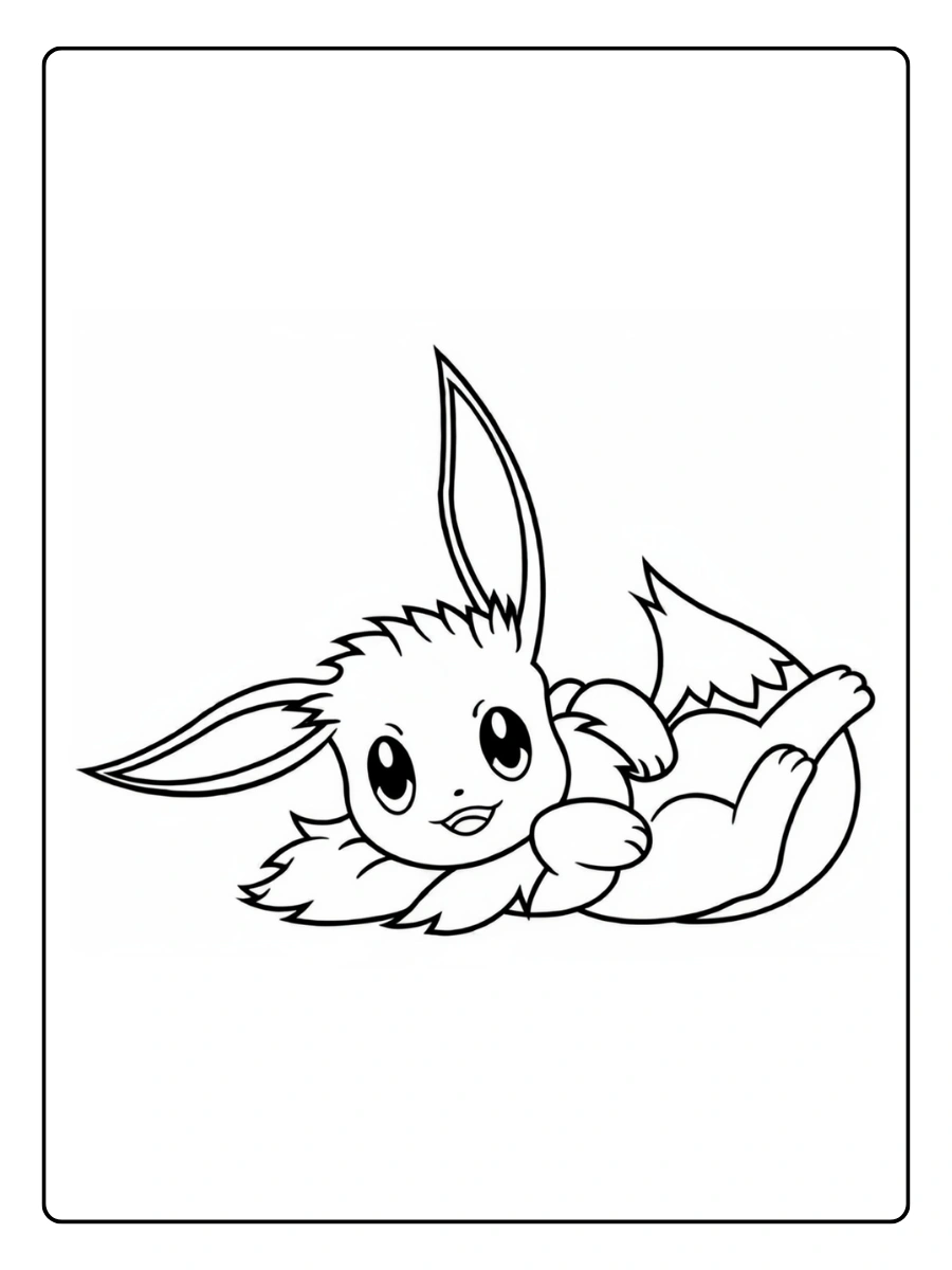 Évoli adorable coloriage
