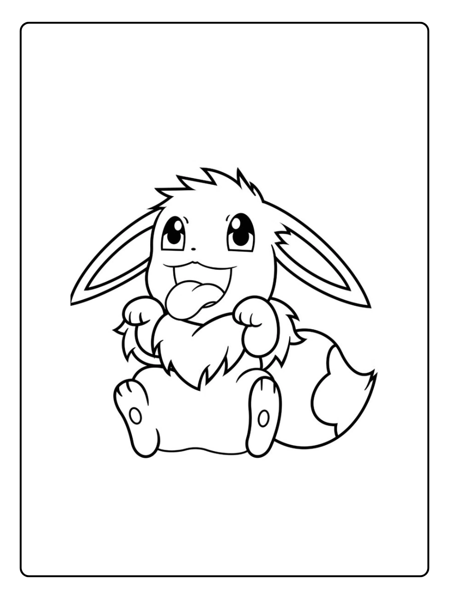 Évoli chibi coloriage