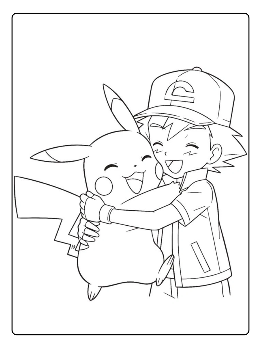 Pikachu chibi coloriage