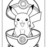 Pikachu kawaii coloriage