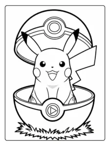 Pikachu kawaii coloriage