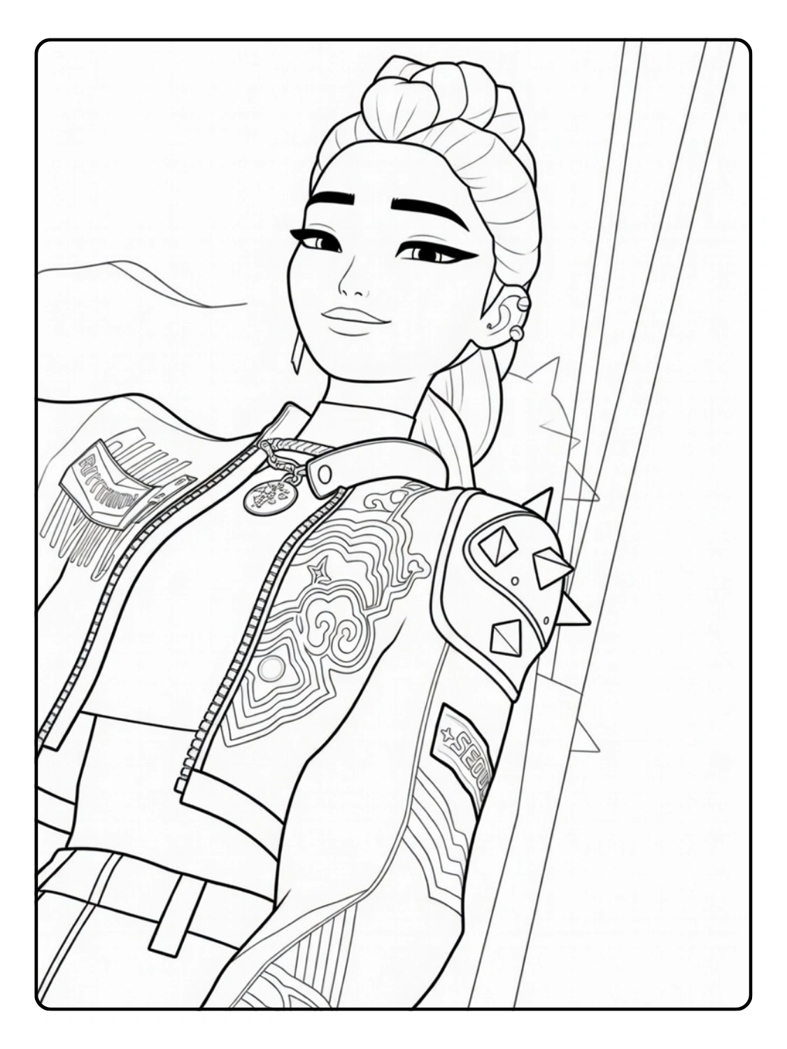 Rumi Coloriage (Kpop Demon Hunters) (7)