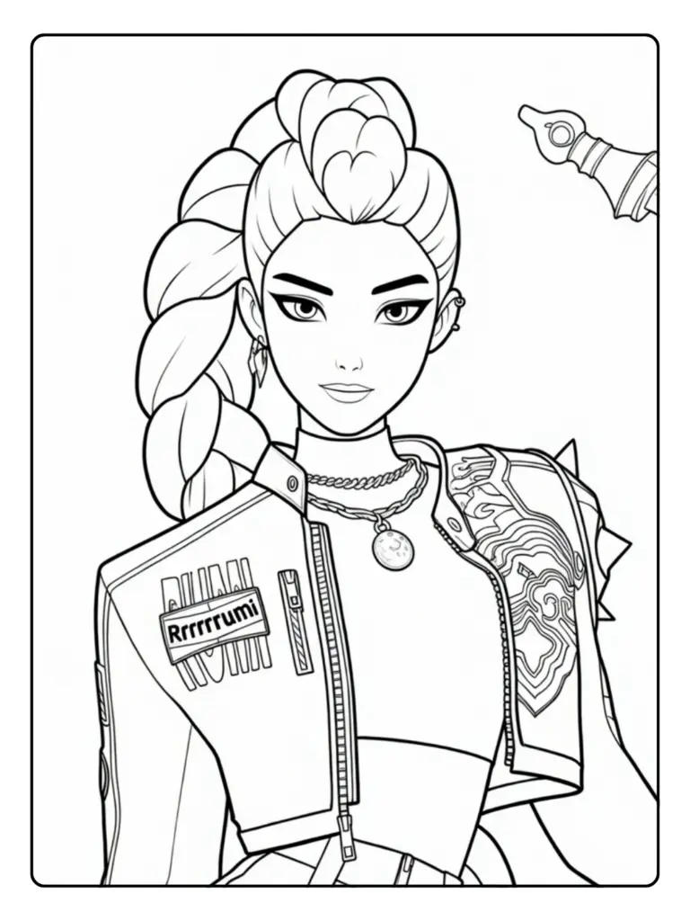 Rumi Coloriage (Kpop Demon Hunters) (8)
