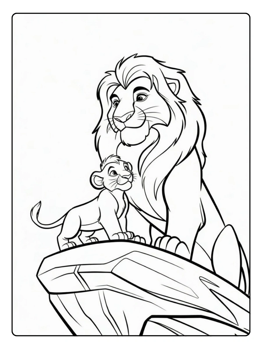 Simba bébé Roi Lion coloriage