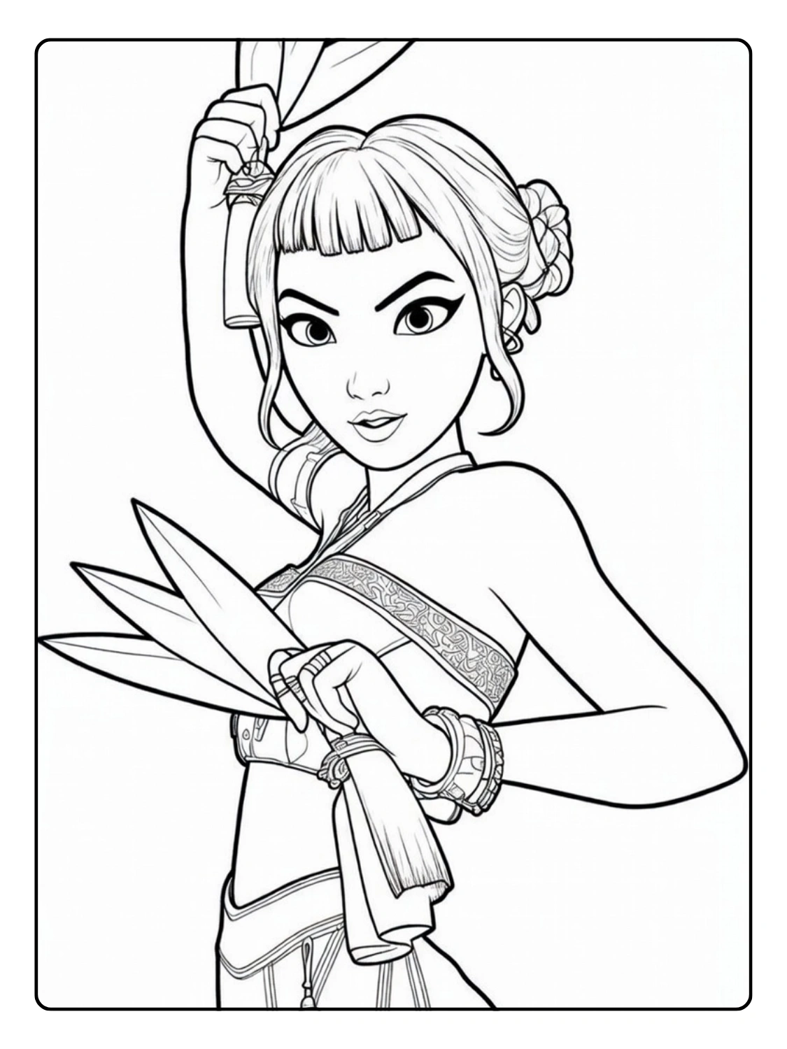 Zoey Coloriage (Kpop Demon Hunters) (10)