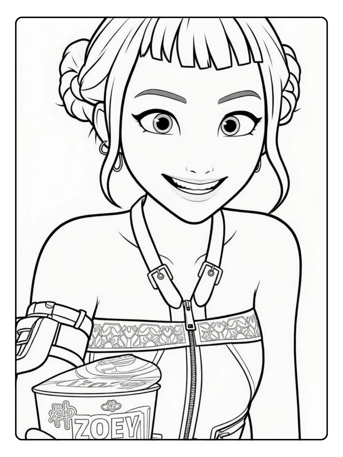 Zoey Coloriage (Kpop Demon Hunters) (11)