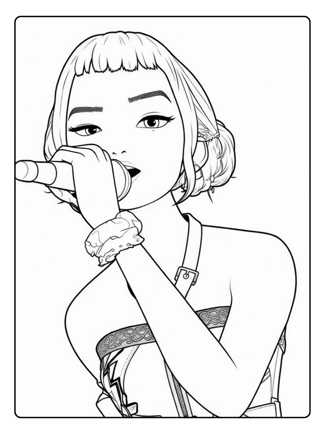 Zoey Coloriage (Kpop Demon Hunters) (12)