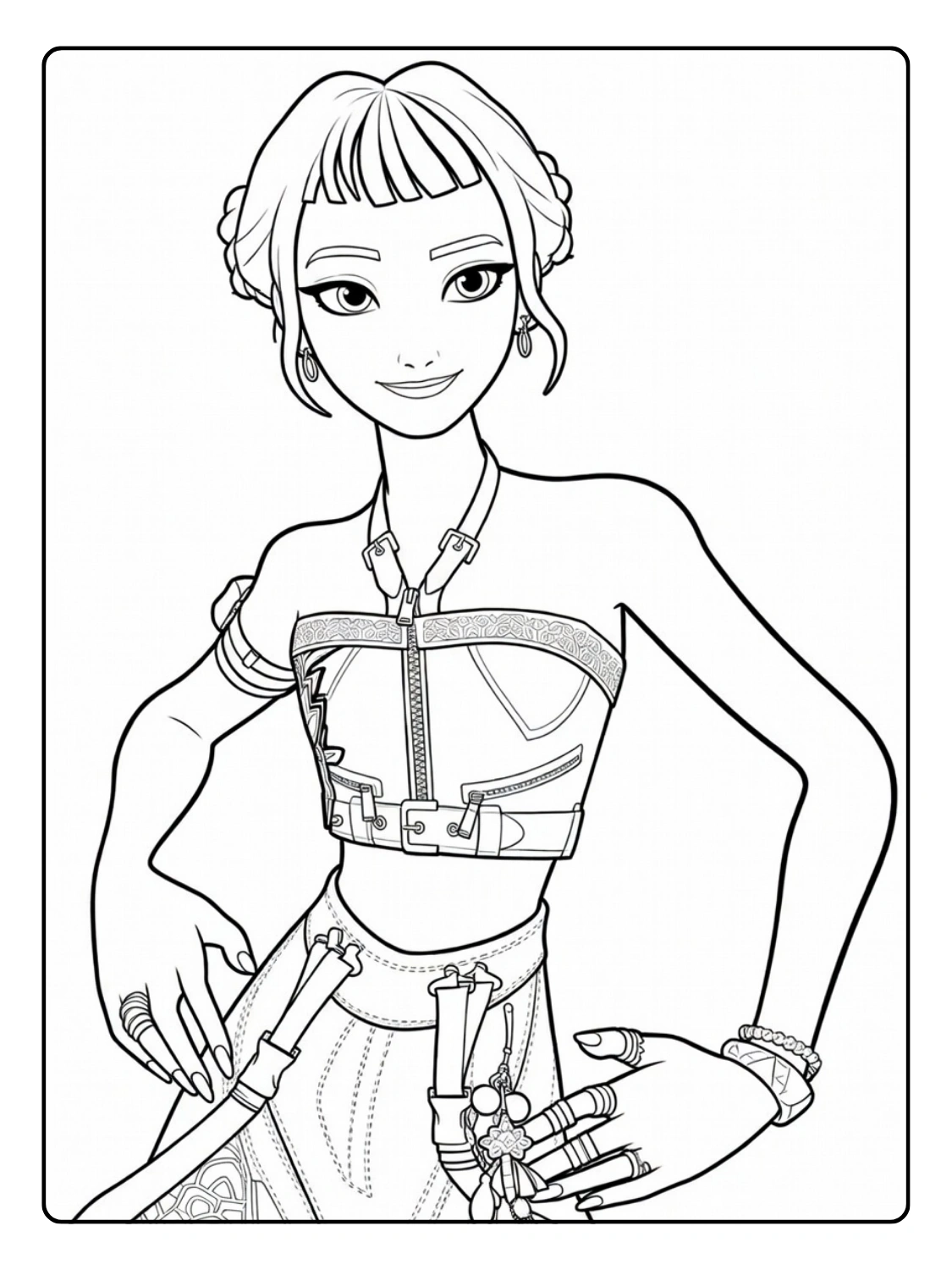 Zoey Coloriage (Kpop Demon Hunters) (3)