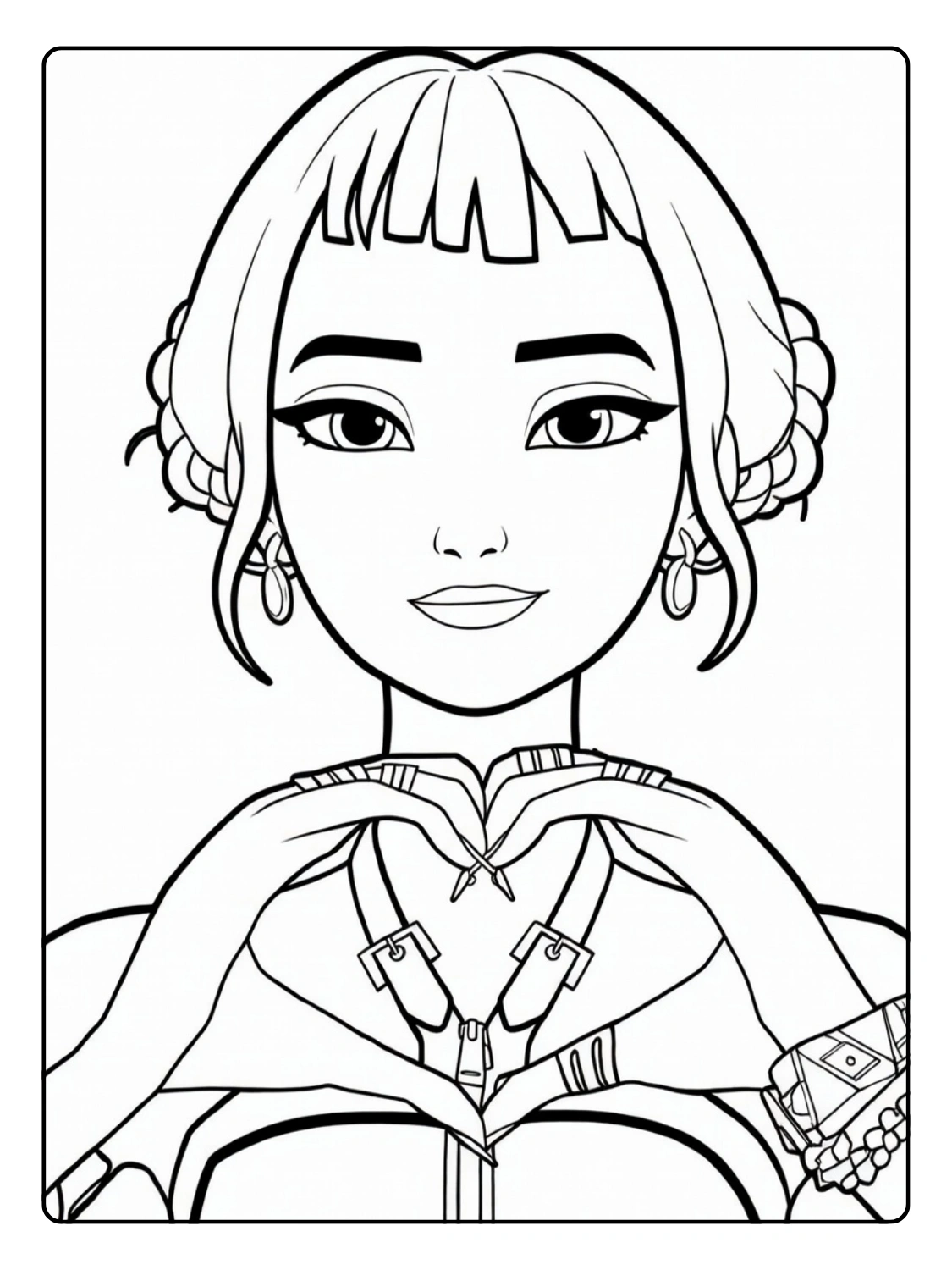 Zoey Coloriage (Kpop Demon Hunters) (5)