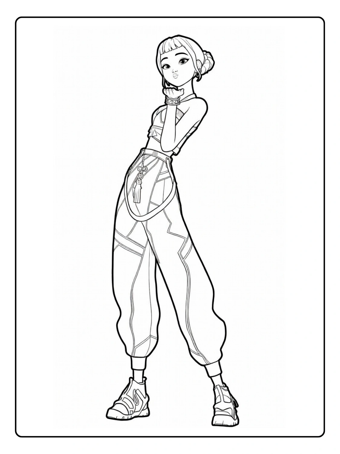 Zoey Coloriage (Kpop Demon Hunters) (6)