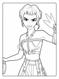 Zoey Coloriage (Kpop Demon Hunters) (8)