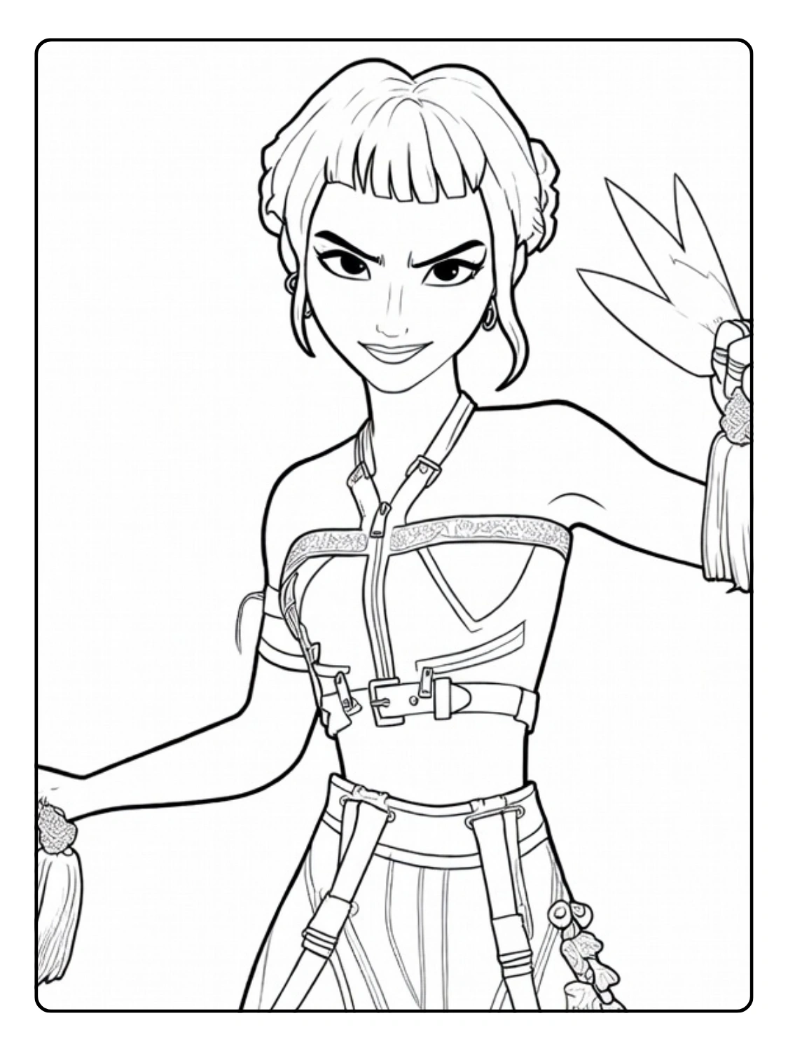 Zoey Coloriage (Kpop Demon Hunters) (8)