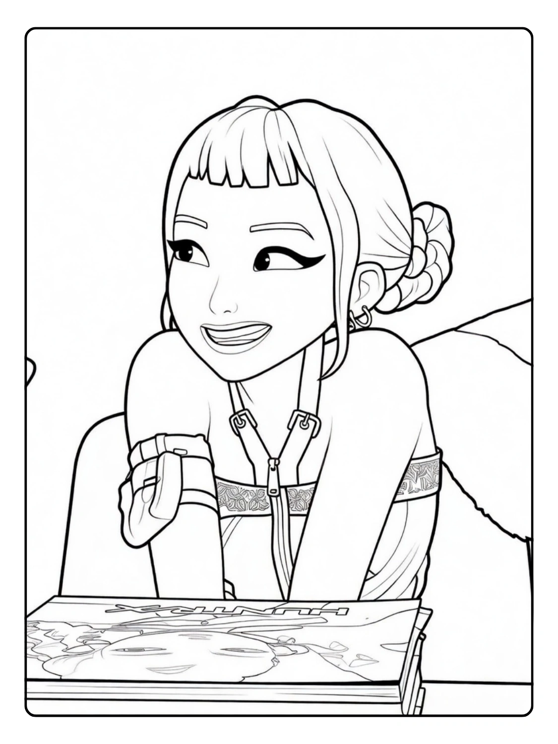 Zoey Coloriage (Kpop Demon Hunters) (9)