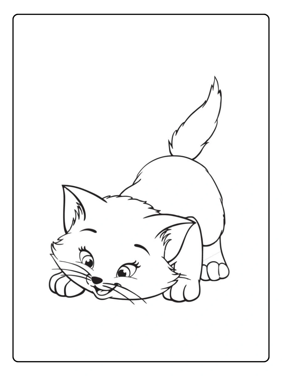 Chat dessin à colorier