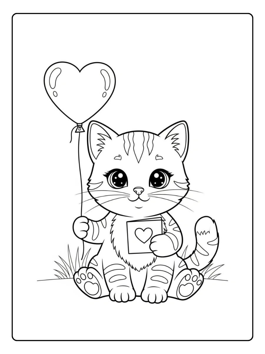 Chat mignon coloriage