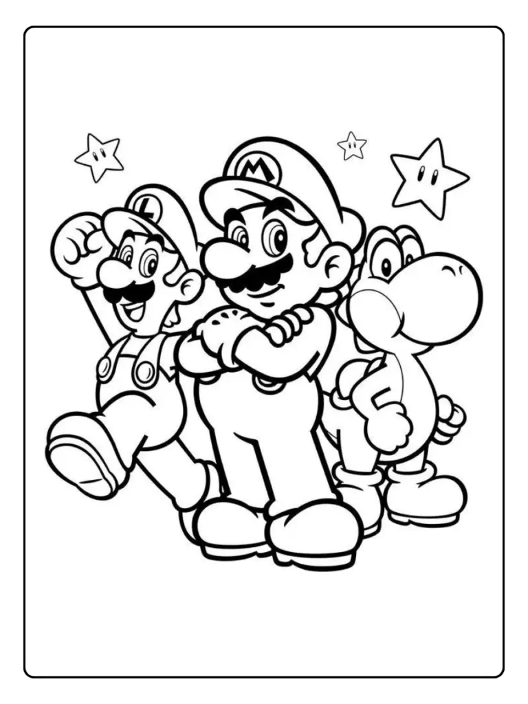 Coloriage Mario cartoon