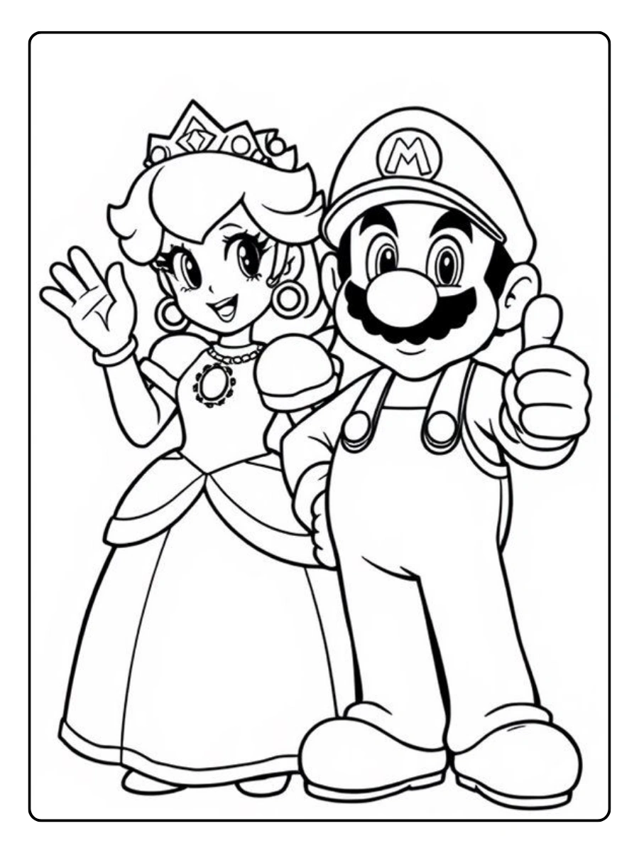 Coloriage Mario pour enfants