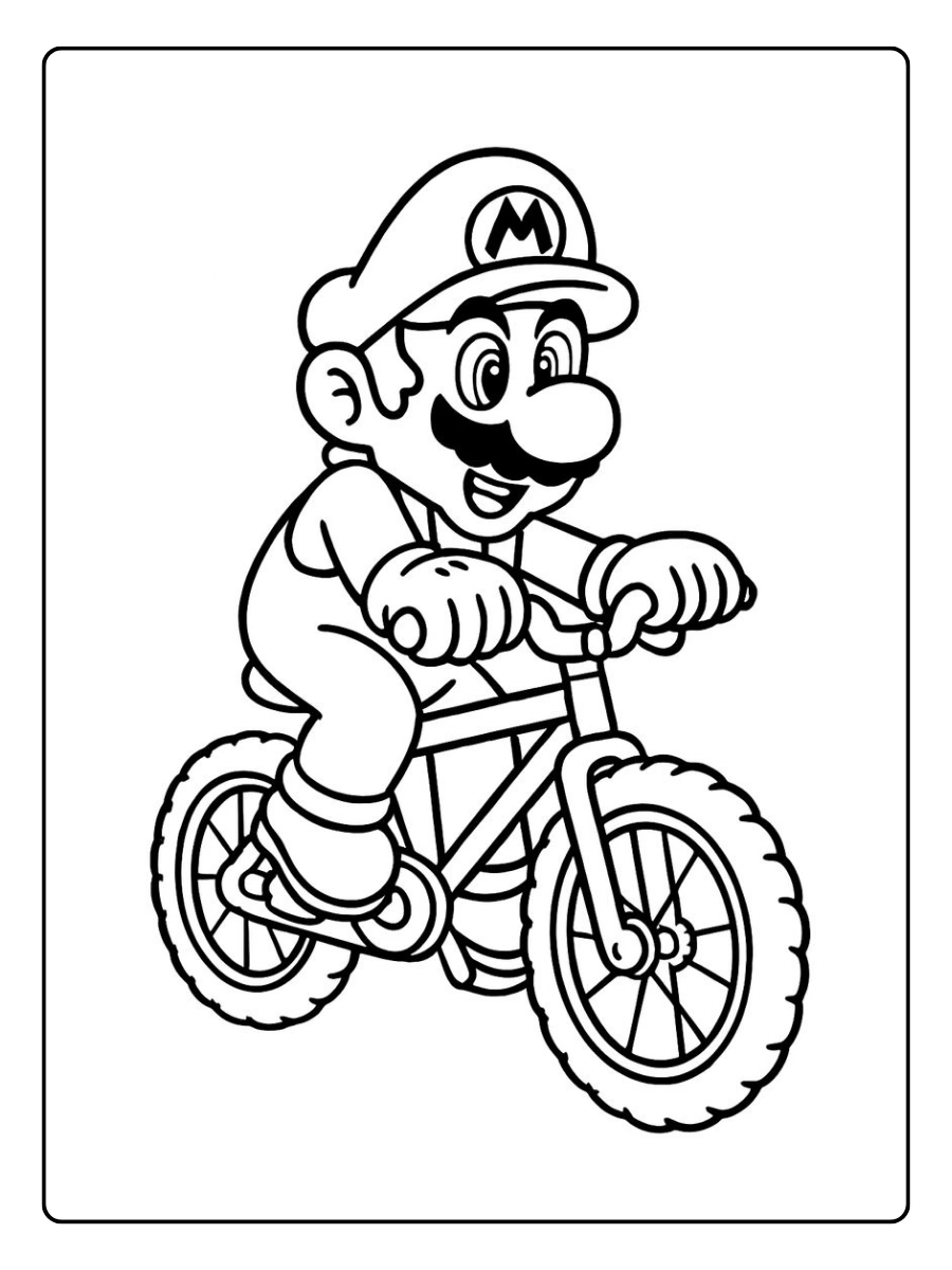 Coloriage Mario simple