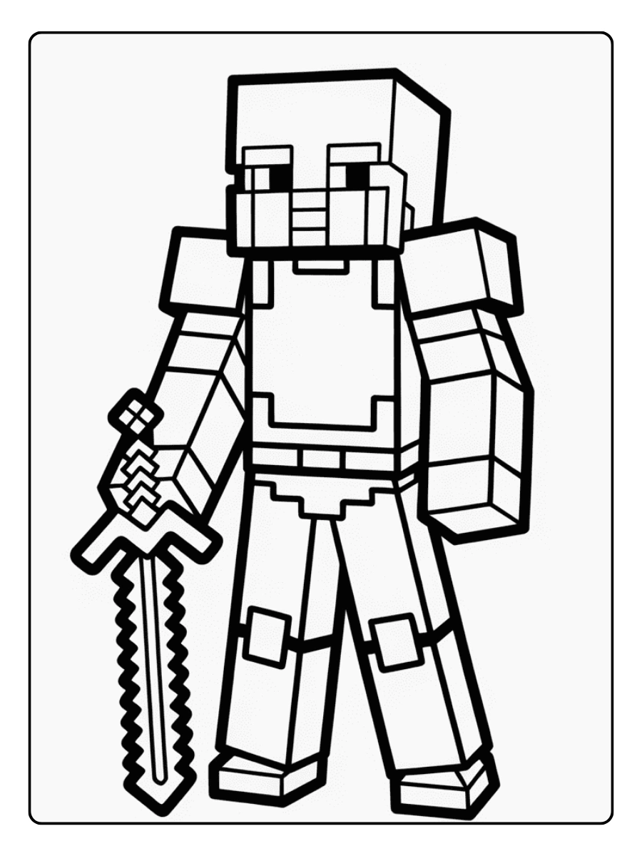 Coloriage Minecraft amusant pour enfants