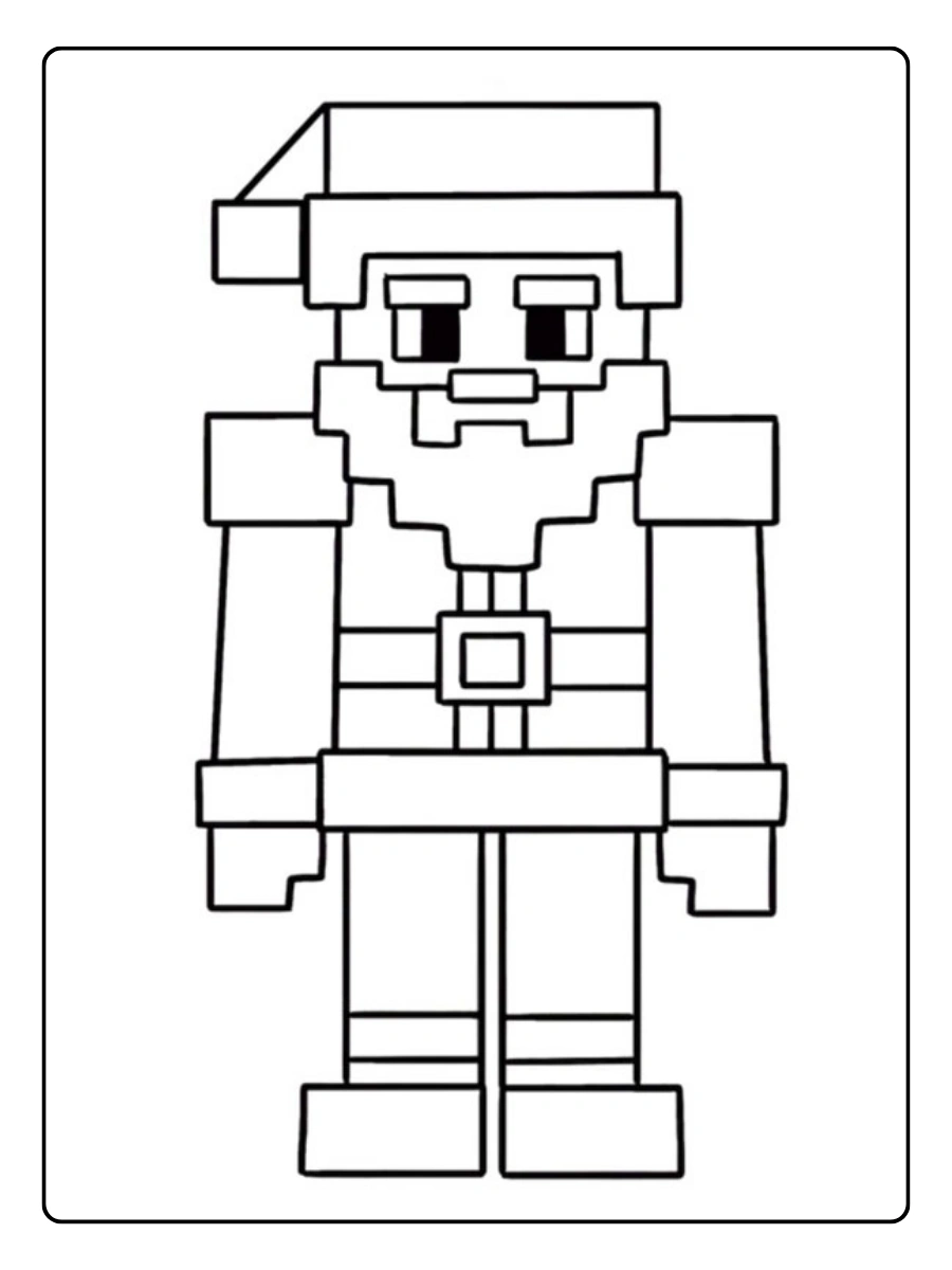 Coloriage Minecraft facile à colorier