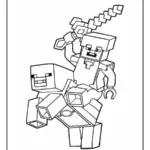 Coloriage Minecraft mignon pour enfants