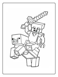 Coloriage Minecraft mignon pour enfants