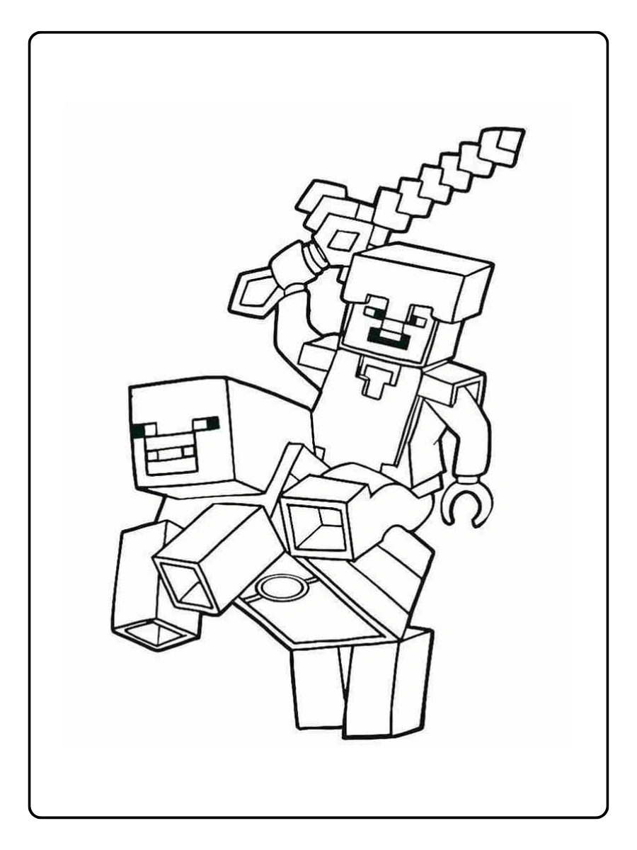 Coloriage Minecraft mignon pour enfants