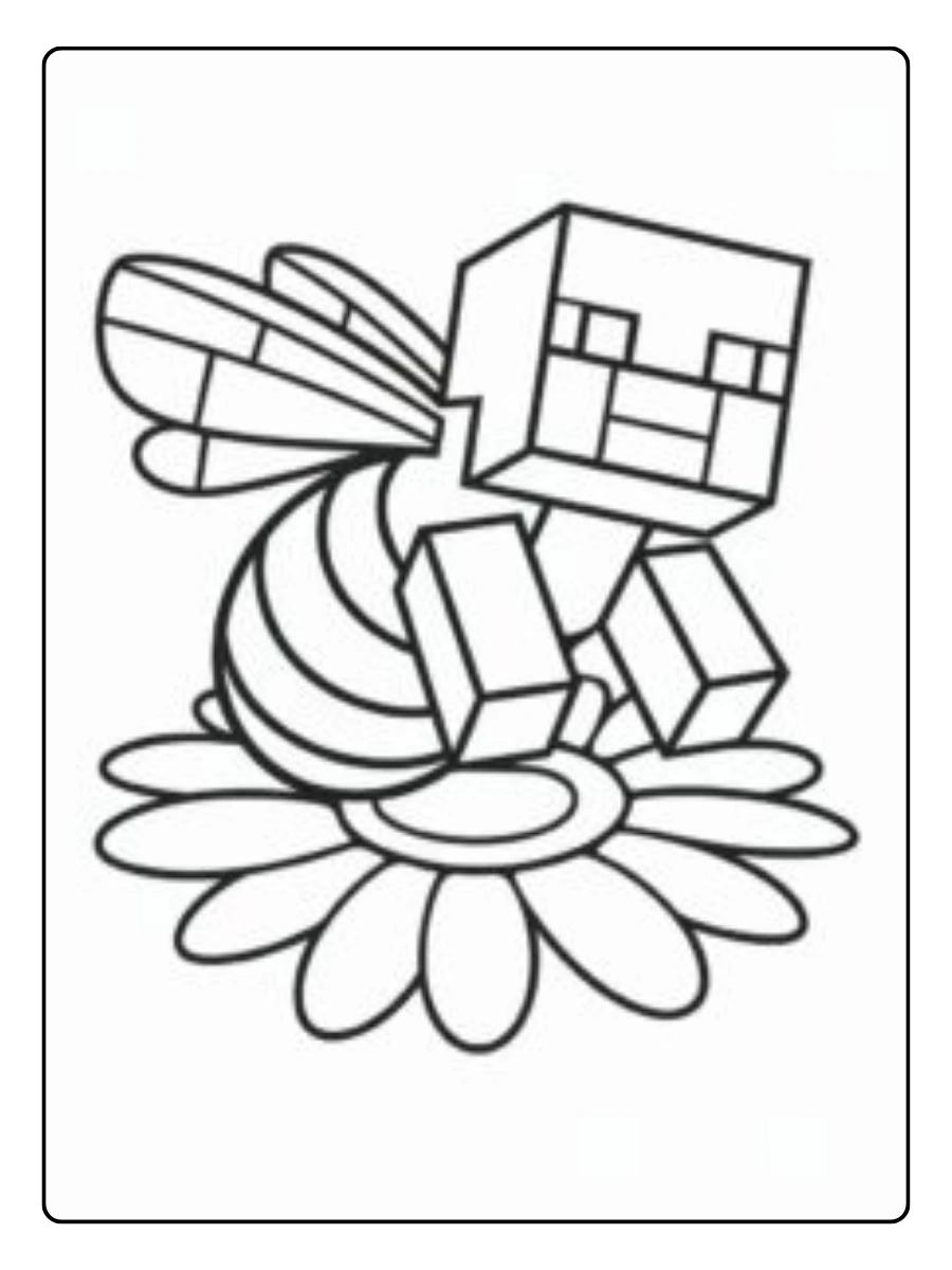Coloriage Minecraft pour apprendre les couleurs