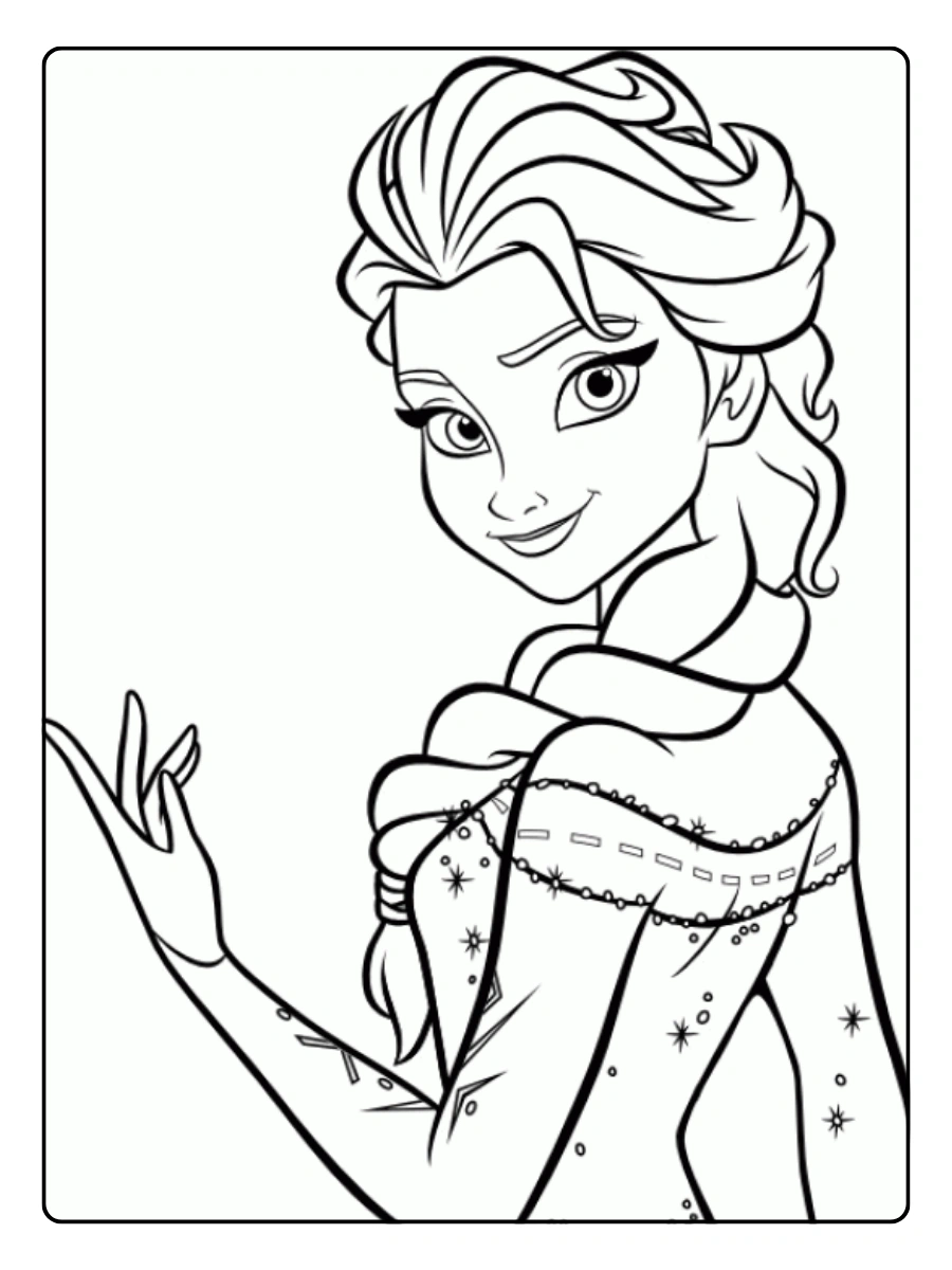 Coloriage Reine des Neiges PDF gratuit
