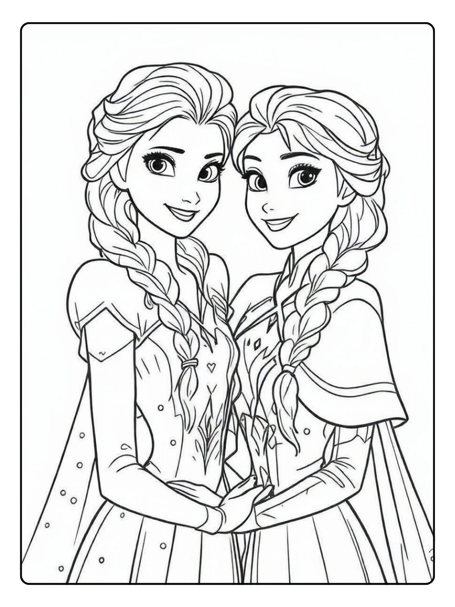 Coloriage Reine des Neiges à imprimer gratuitement