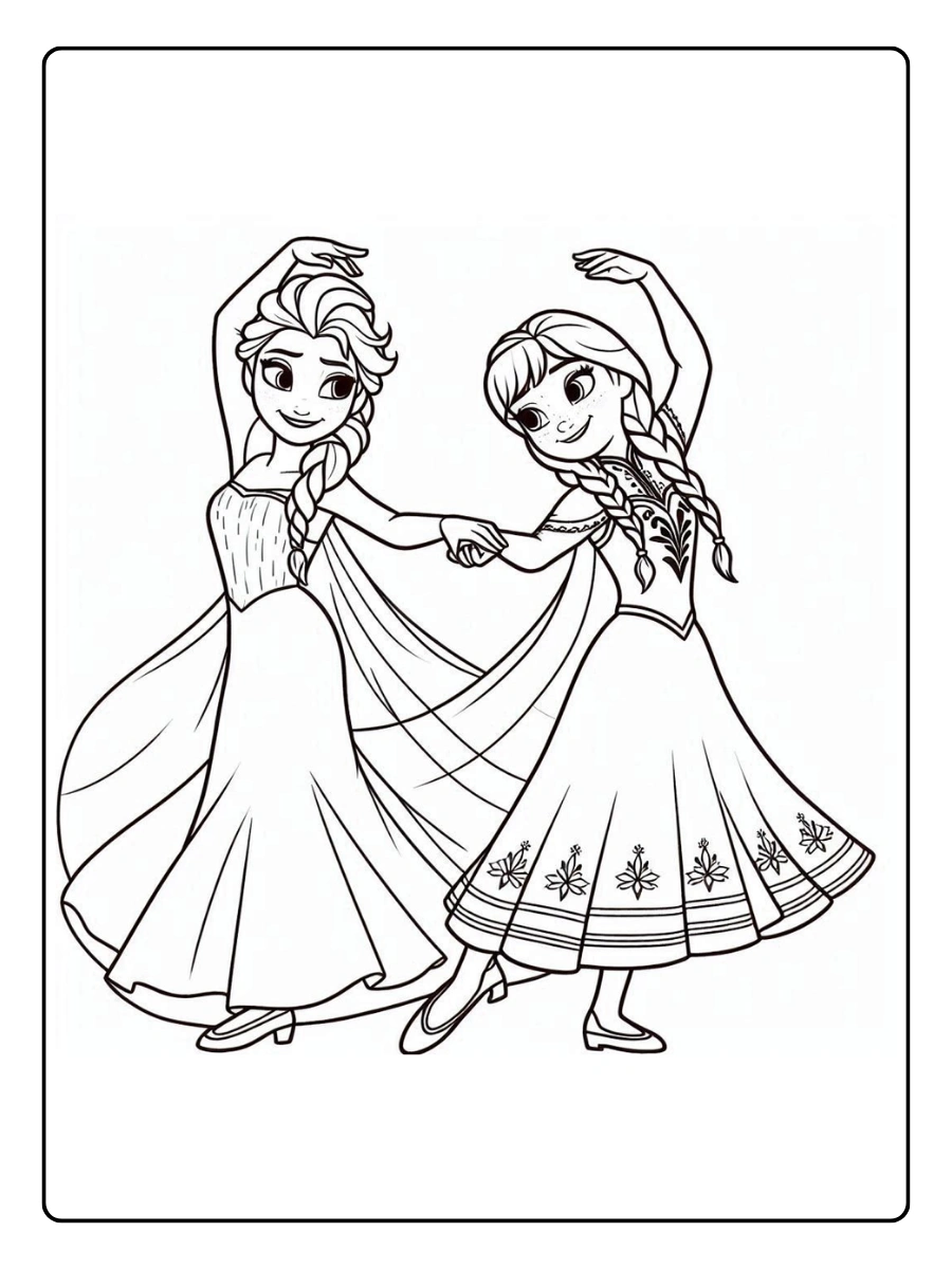Coloriage Reine des Neiges à imprimer pour enfants