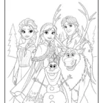 Coloriage Reine des Neiges facile à colorier