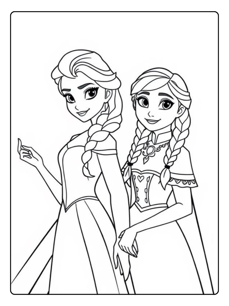 Coloriage Reine des Neiges pour apprendre les couleurs