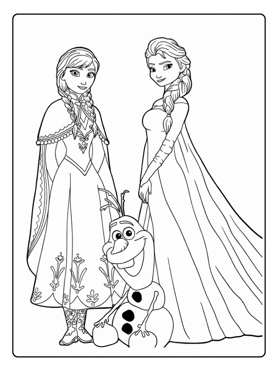 Coloriage Reine des Neiges pour enfants