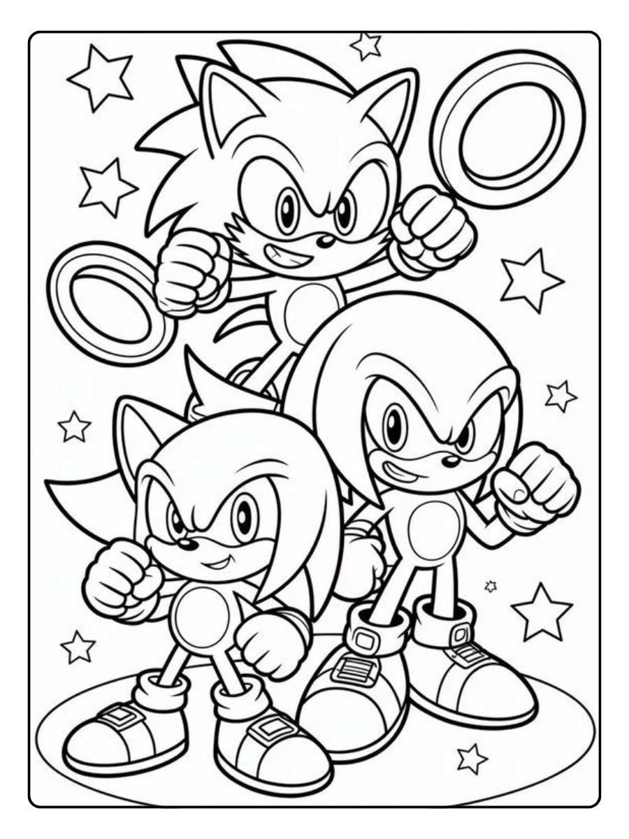 Coloriage Sonic à imprimer