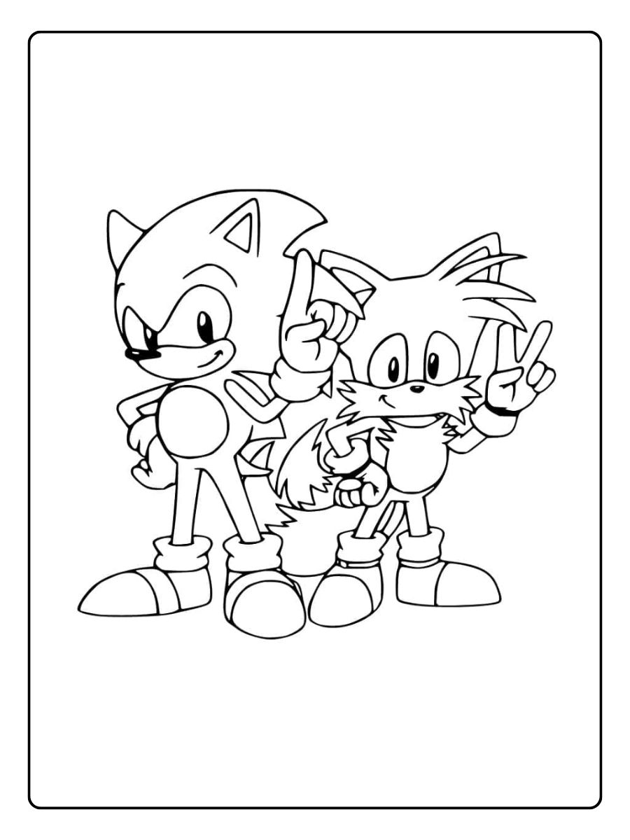 Coloriage Sonic action