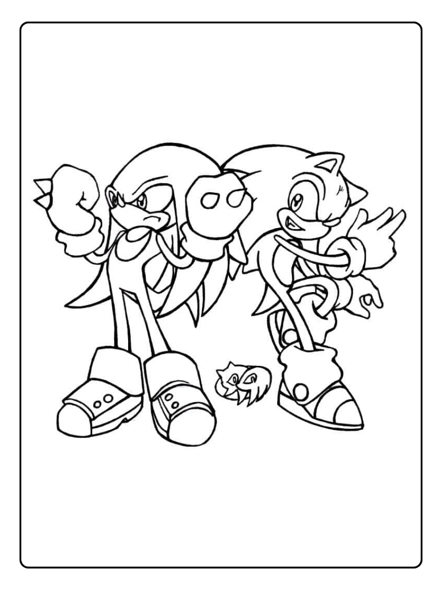 Coloriage Sonic et Knuckles