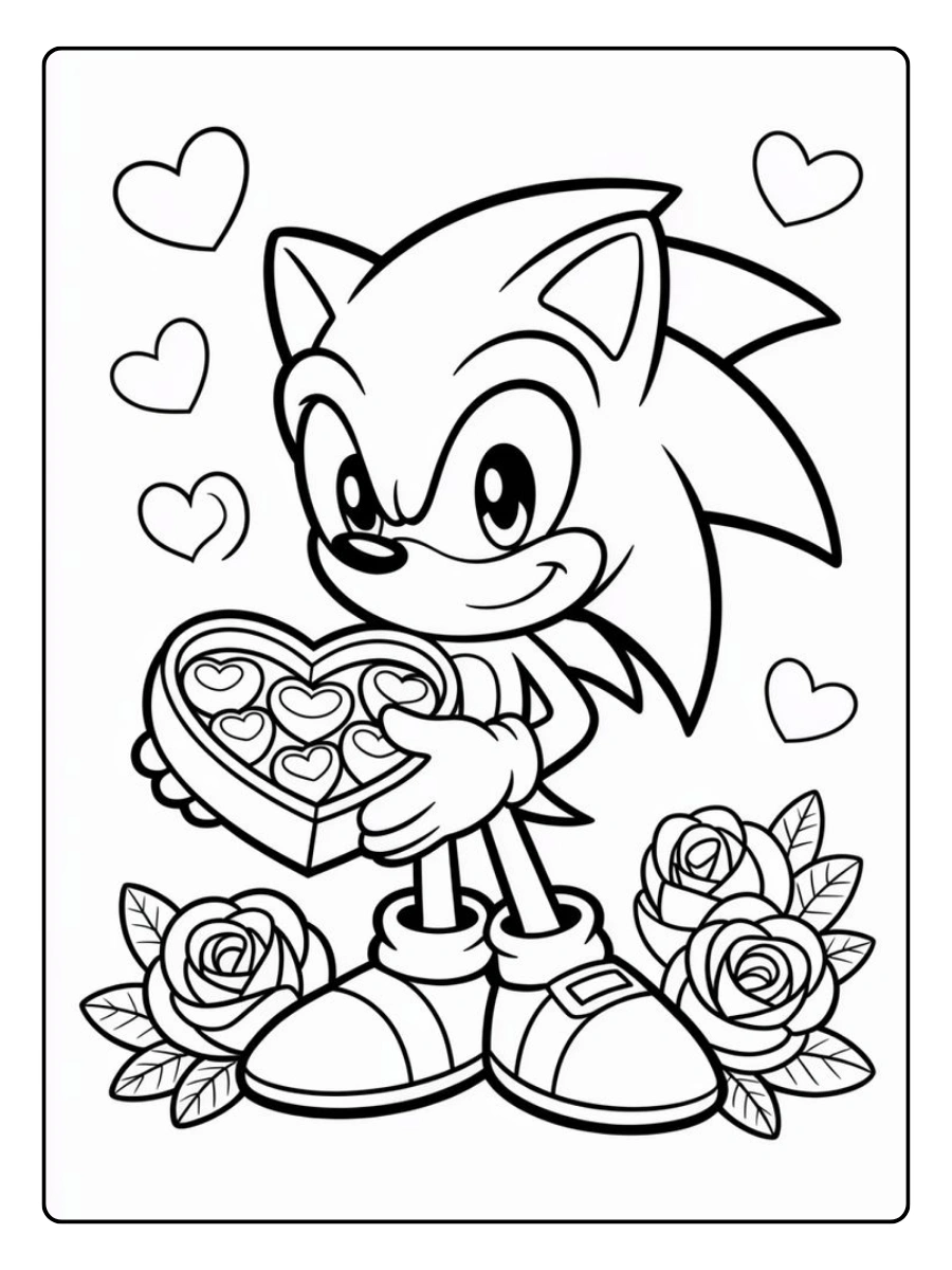 Coloriage Sonic facile