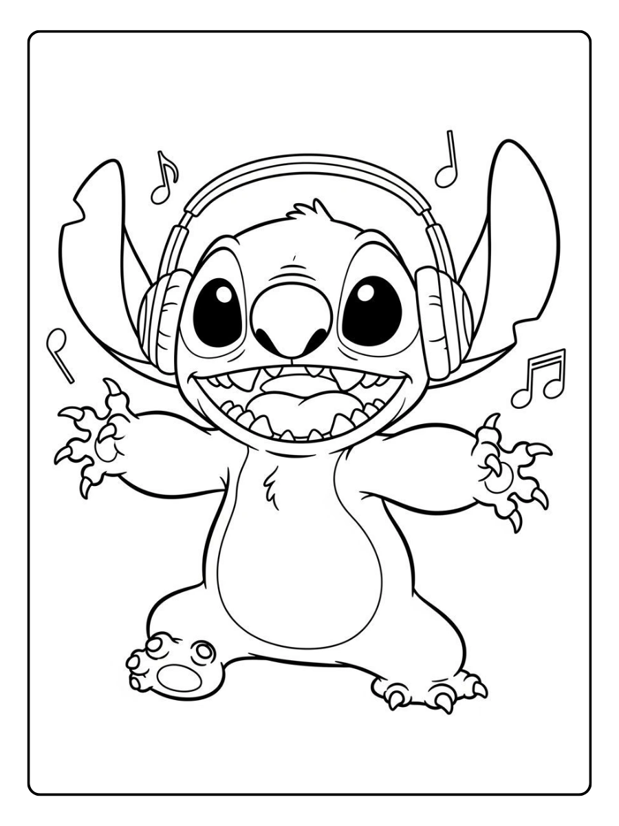Coloriage Stitch cartoon