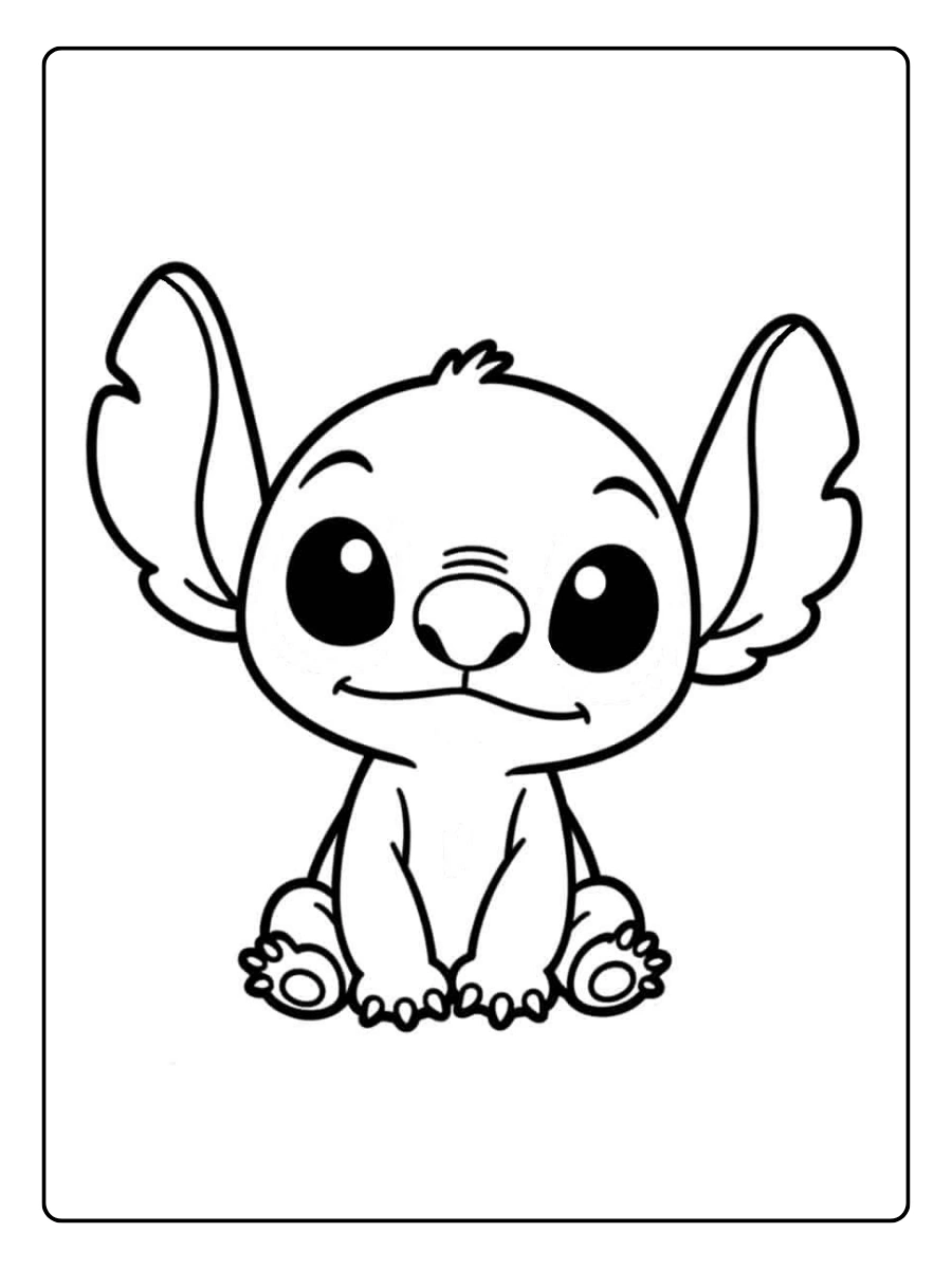 Coloriage Stitch facile