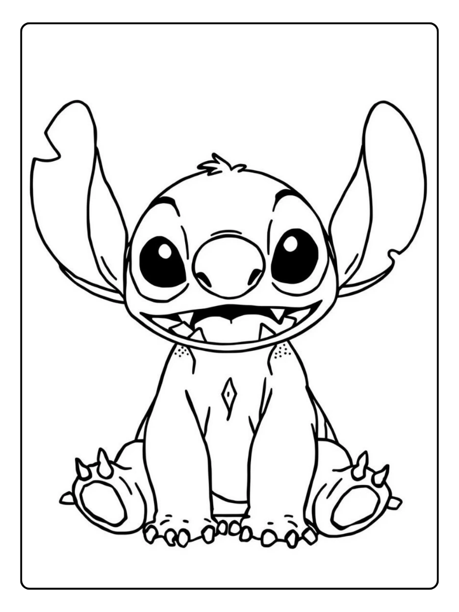 Coloriage Stitch simple