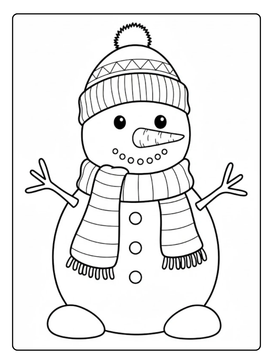 Coloriage bonhomme de neige