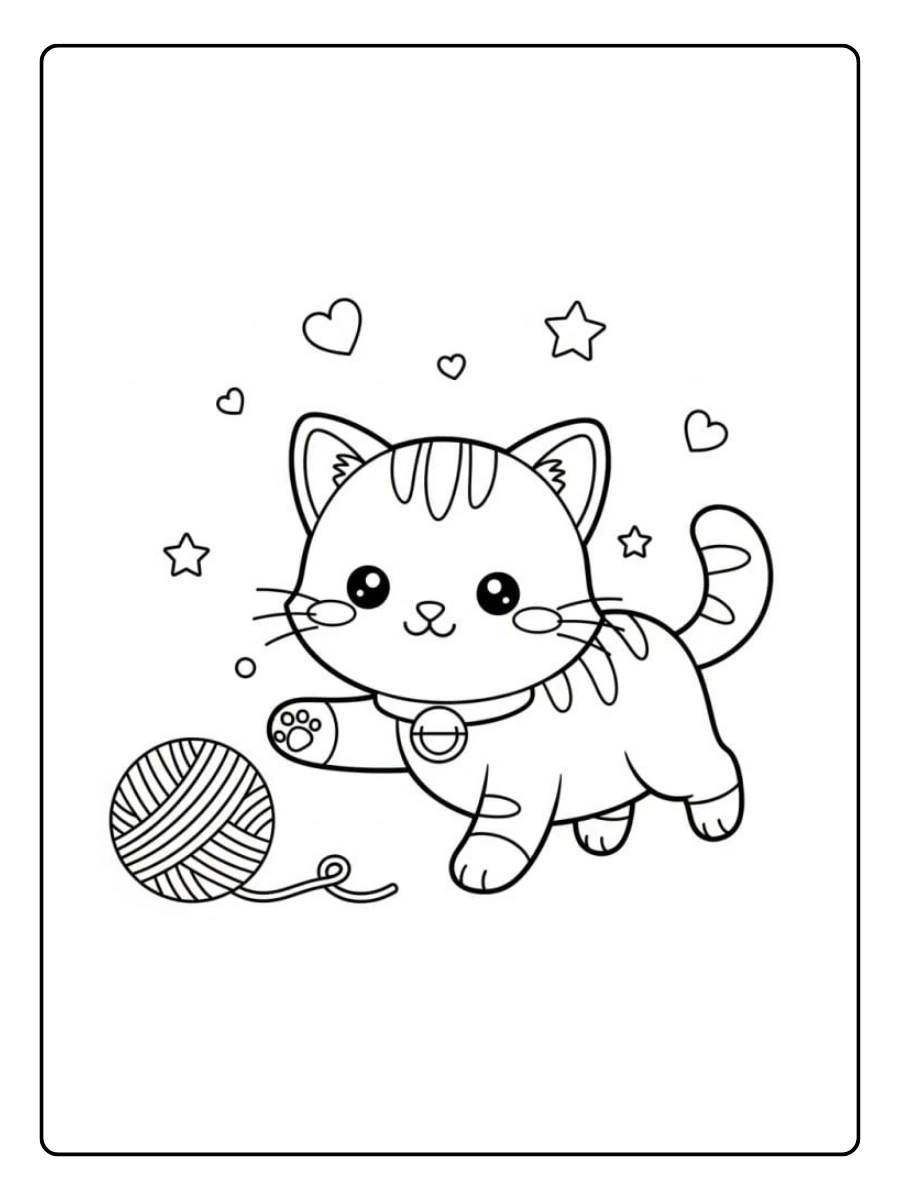 Coloriage chat cartoon